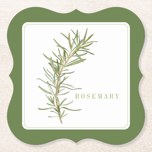 FRESH ROSEMARY-parentes Pappra Underlägg +Grönt (Framsida)