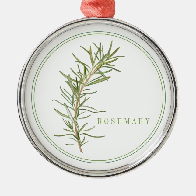 FRESH ROSEMARY Premium Round Ornament (Framsidan)