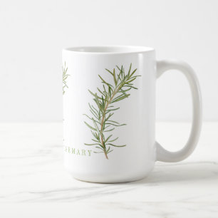 FRESH ROSEMARY Tall Classic White Mugg