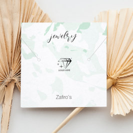 Fresh Rustic Terrazzo Necklace Earring Holder Fyrkantigt Visitkort