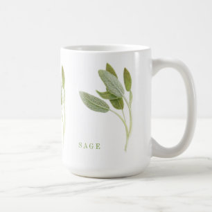 FRESH SAGE Tall White Mugg