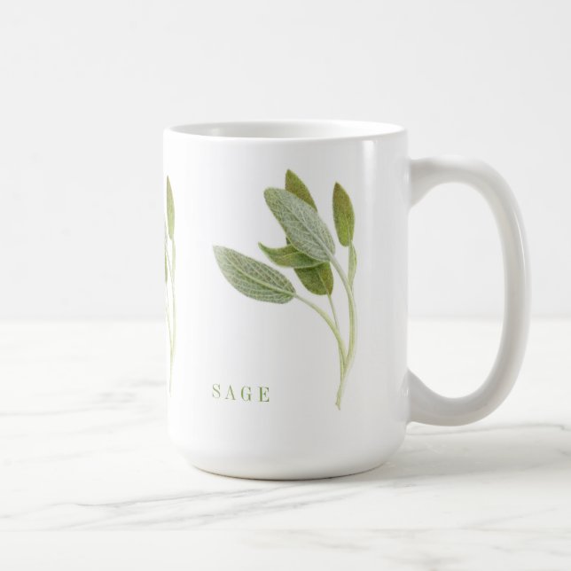 FRESH SAGE Tall White Mugg (Höger)