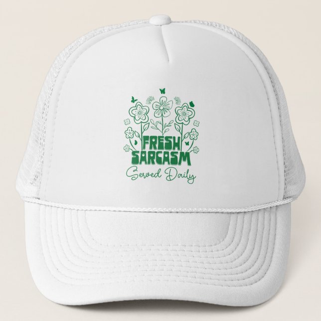 Fresh Sarcasm Served Daily Cute Flowers Butterfly Keps (Framsida)