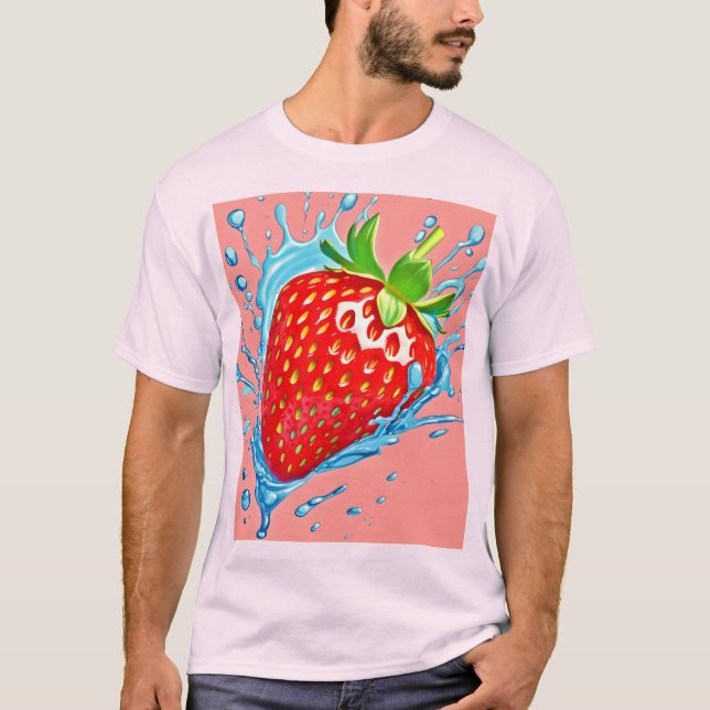 Fresh Strawberry Burst T Shirt (Framsida)