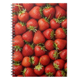Fresh Strawberry Fields Repeating Pattern Anteckningsbok