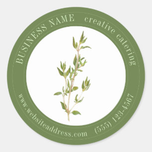 FRESH THYME Biz ID Large Round Stickers II Runt Klistermärke