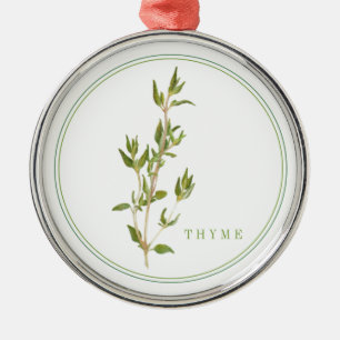 FRESH THYME Premium Round Ornament
