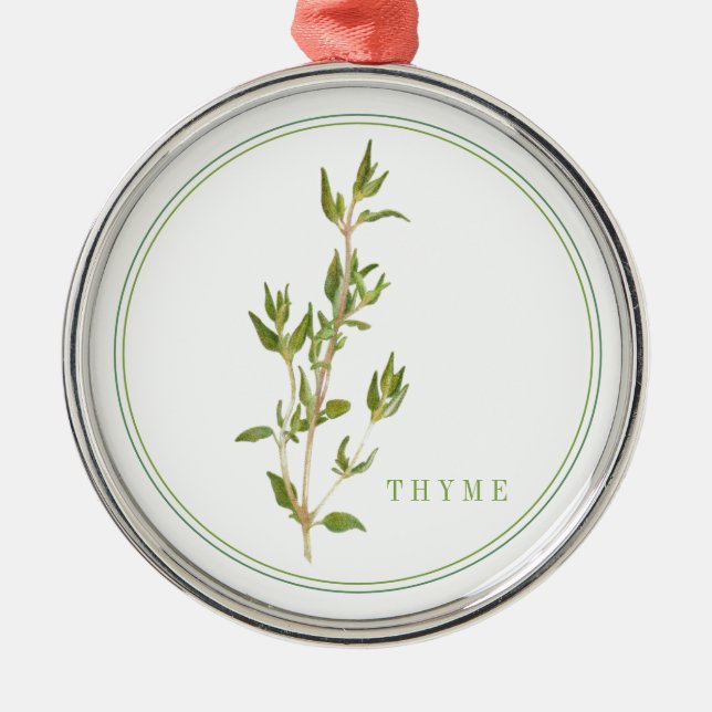 FRESH THYME Premium Round Ornament (Framsidan)