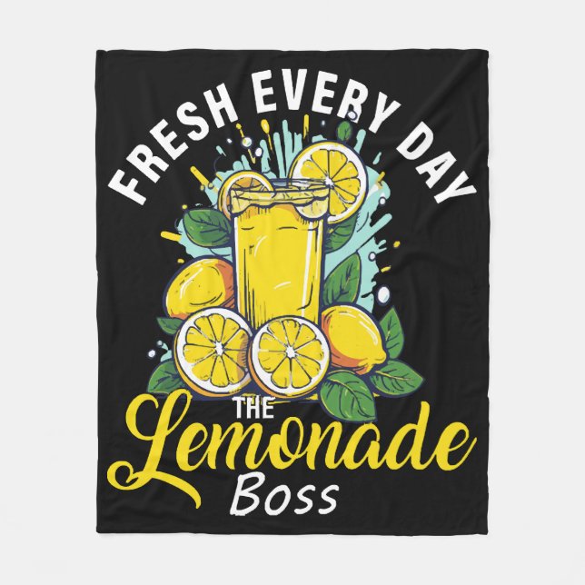 Fresh varje dag Lemonade Boss Fleecefilt (Framsidan)
