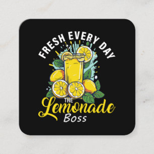 Fresh varje dag Lemonade Boss Fyrkantigt Visitkort