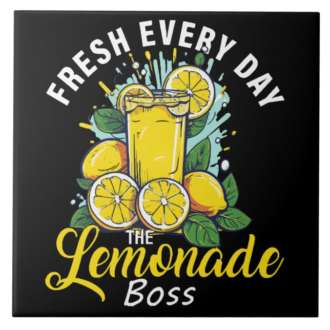 Fresh varje dag Lemonade Boss Kakelplatta (Framsidan)