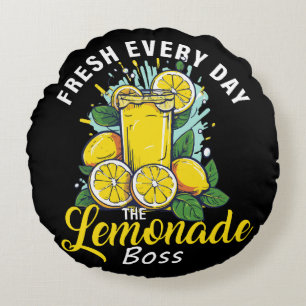 Fresh varje dag Lemonade Boss Rund Kudde