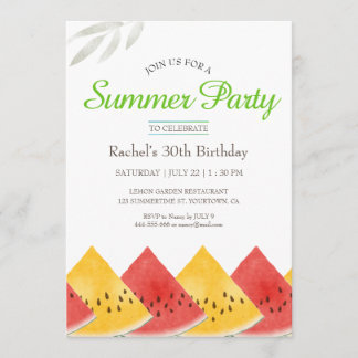Fresh Watermelon Birthday-inbjudan Inbjudningar