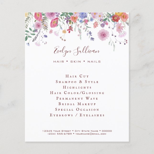 Fresh wildblommor flyer (Framsidan)