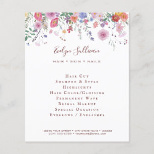 Fresh wildblommor flyer