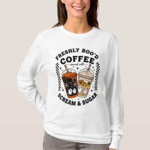 Freshly Boo’d Coffee Halloween-Cute Ghost Barista T Shirt