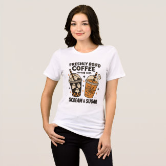 Freshly Boo’d Coffee Halloween T-Shirt - Cute Ghos