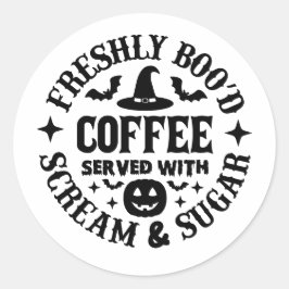Freshly Boo’d Coffee Served with Scream & Sugar Runt Klistermärke