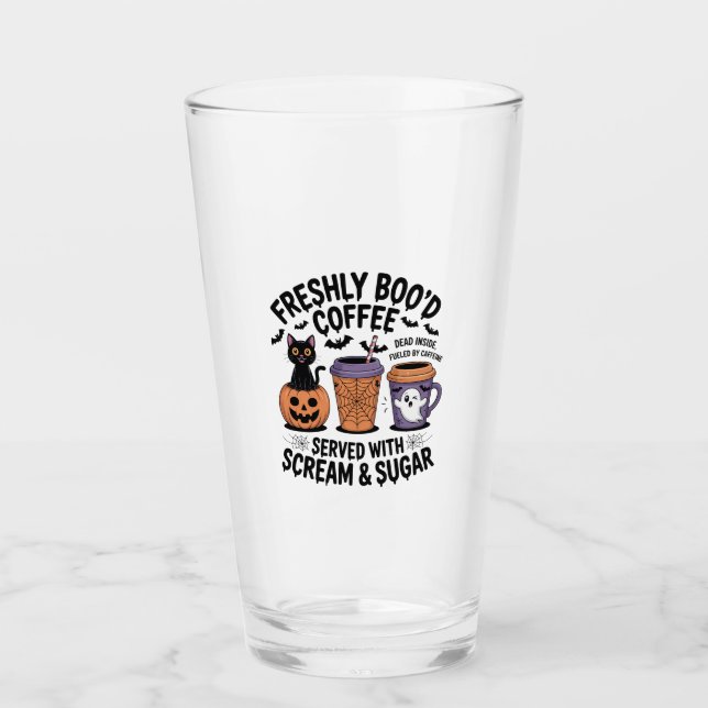 Freshly Boo'd Coffee Halloween Glaskopp (Framsida)