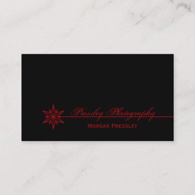 Freshly Clean Starburst Affärskort, Red Visitkort (Framsida)