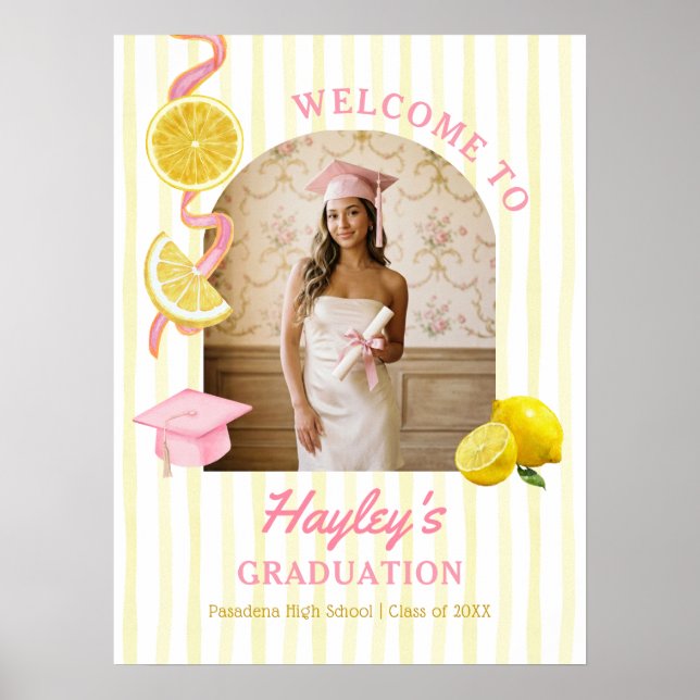 Freshly Graduated Grad Party Printable Poster (Framsidan)