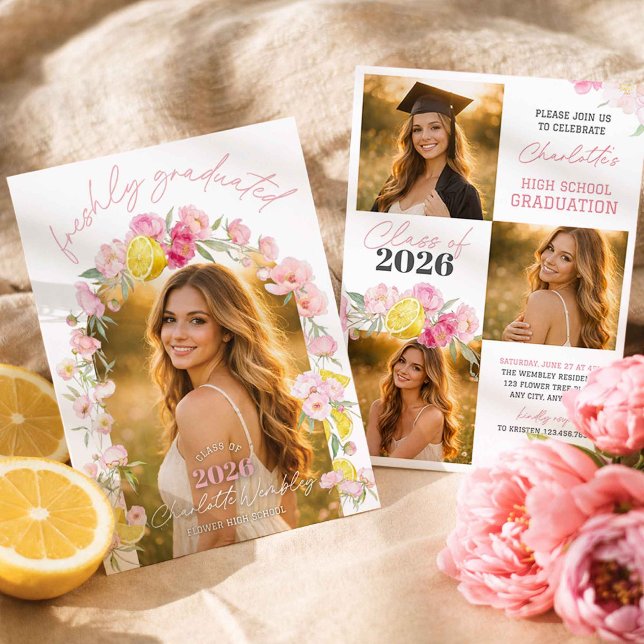 Freshly Graduated Graduation Party Invitation Inbjudningar (Skapare uppladdad)