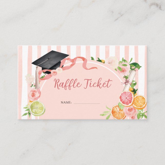 Freshly Graduation Summer Citrus Raffle Card Tilläggskort (Framsida)