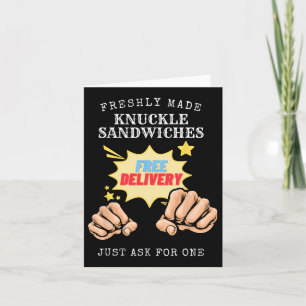 Freshly Made Knuckle Sandwiches - Boxing Fist Figh Kort