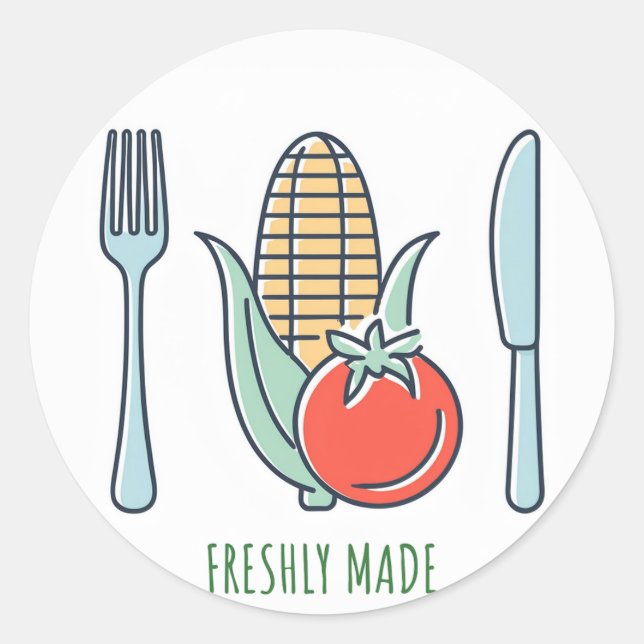 Freshly Made Runt Klistermärke (Framsida)