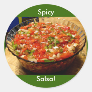 Freshly Made Salsa Runt Klistermärke