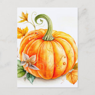 Freshly Picked Autumn Harvested Pumpkin Vykort