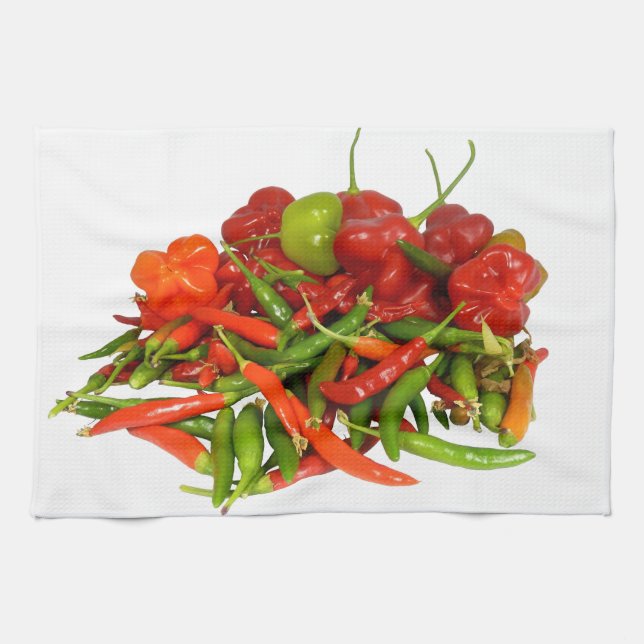 Freshly Picked Chillies Tea Towel Kökshandduk (Horisontell)