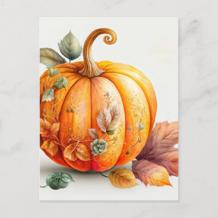Freshly Picked Fall Harvested Pumpkin Vykort