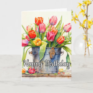 Freshly Picked Tulip Flowers Kort