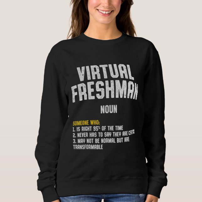 Freshman Virtuell Online School Student 4 T Shirt (Framsida)
