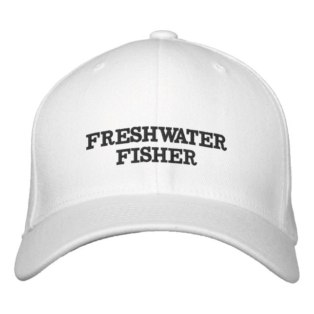 Freshwater Fisherman Fisher Fishing Hat Broderad Keps (Framsida)