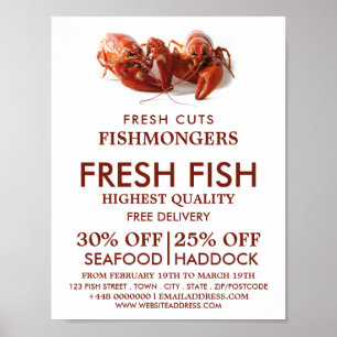 Freshwater Lobster, Fishmonger/Maka, Fiskmarknaden Poster