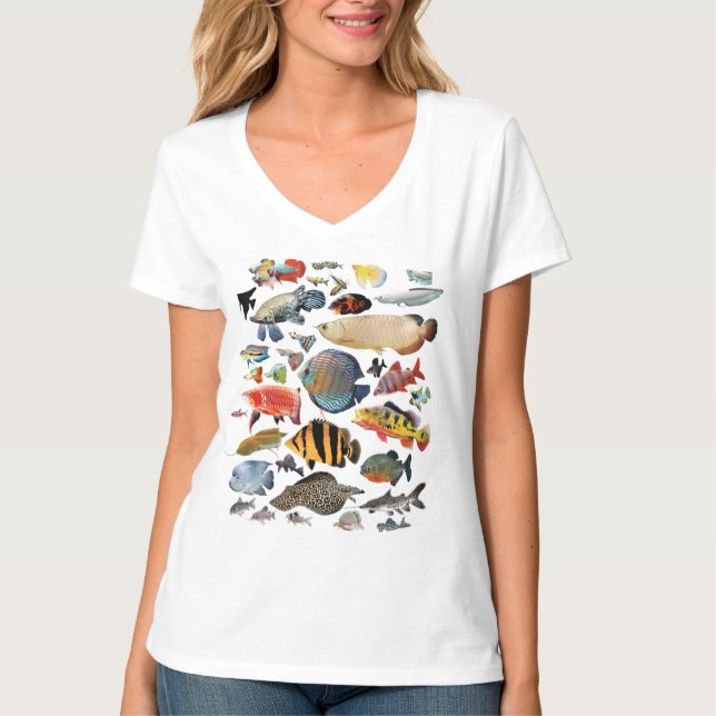 Freshwater Tropical fish Tee Shirt (Framsida)