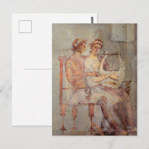 Fresk av en musiklektion, Pompeji Vykort