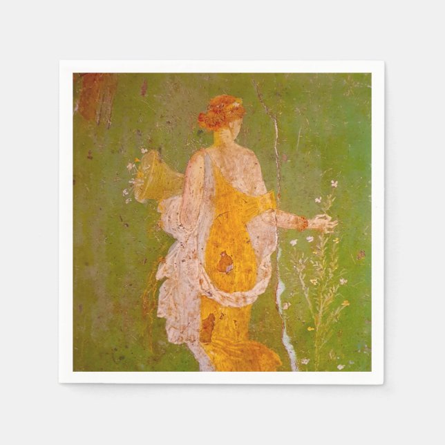 Fresk av Flora i Villa Ariadne, Pompeji  Pappersservett (Framsidan)