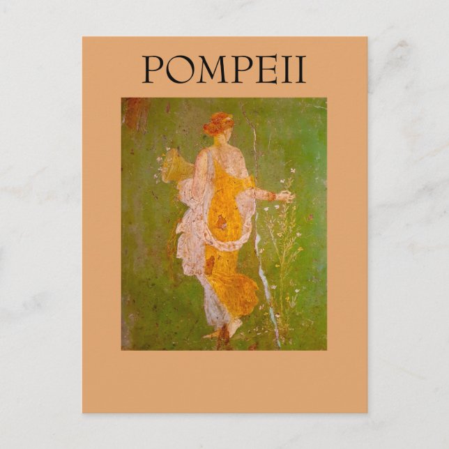 Fresk av Flora i Villa Ariadne, Pompeji	 Vykort (Framsida)