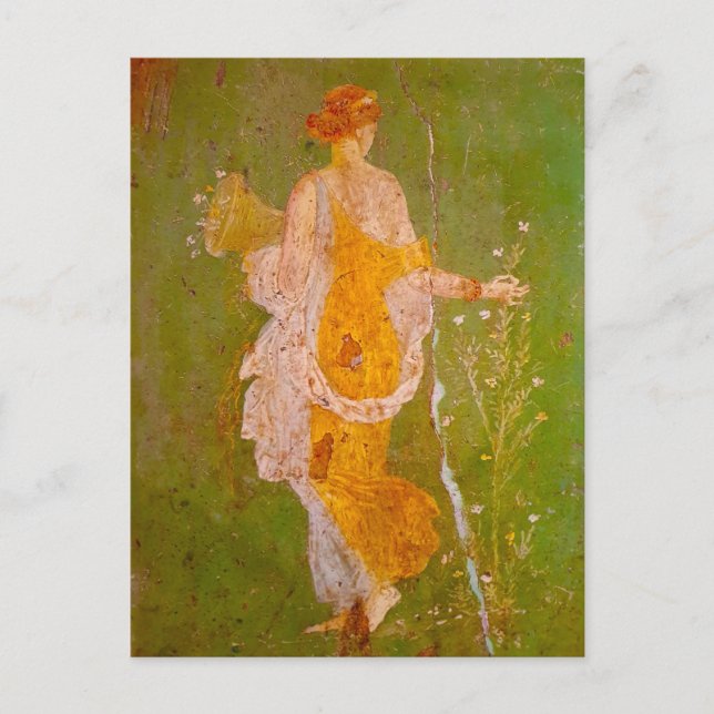 Fresk av Flora i Villa Ariadne, Pompeji	 Vykort (Framsida)