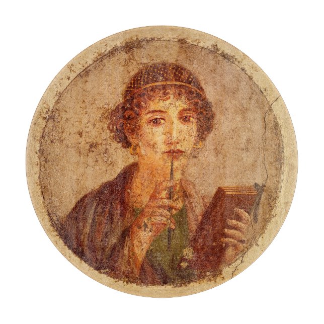 Fresk av Sapfo i Pompeji   (Framsidan)