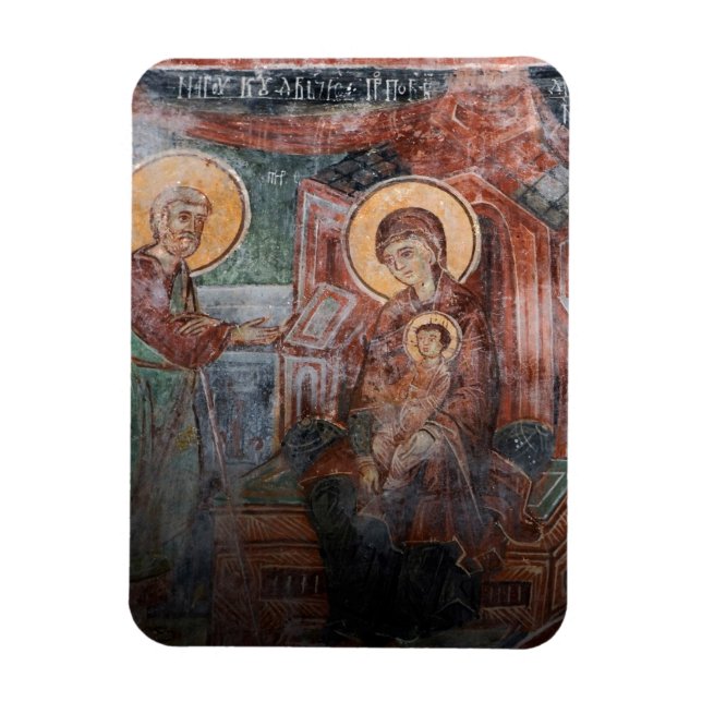 Fresker från 1300-talets serbiska kyrka, 2 magnet (Vertikal)