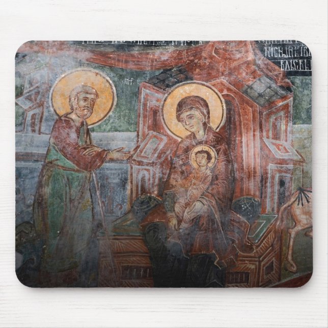 Fresker från 1300-talets serbiska kyrka, 2 musmatta (Framsidan)
