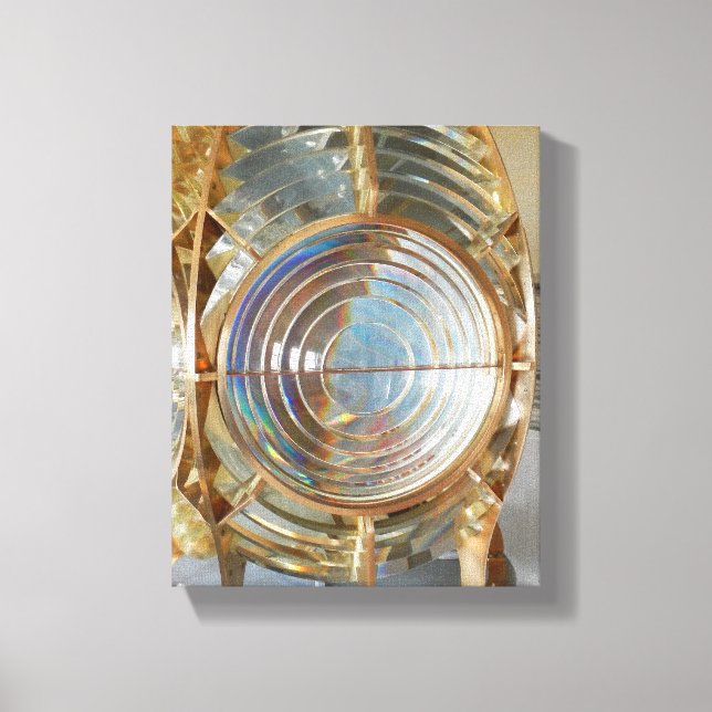 Fresnel lins, Anacapa fyr, Kanalöarna Canvastryck (Framsida)