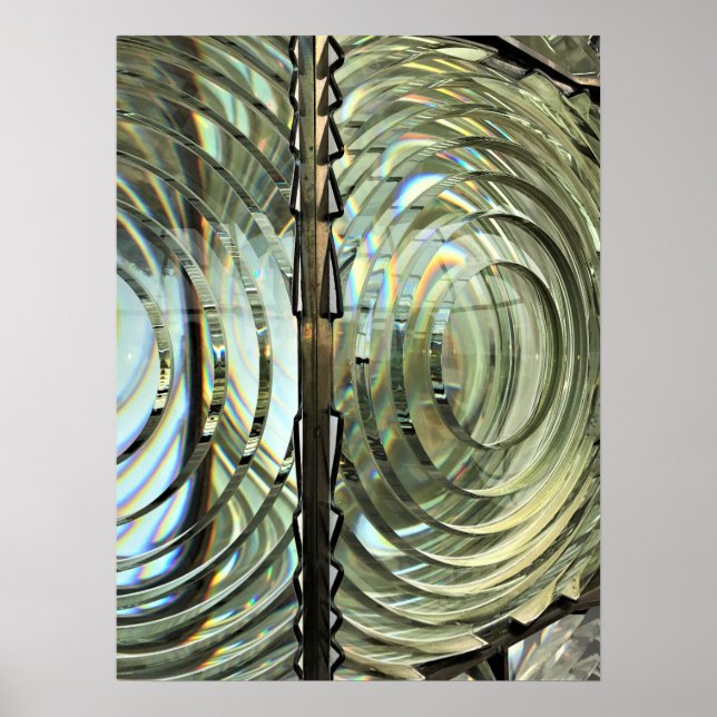 Fresnellins, Cape Blanco fyr, Oregon-kusten Poster (Framsidan)