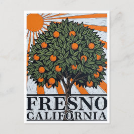Fresno California Central Valley Vykort