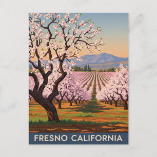 Fresno California Central Valley Vykort