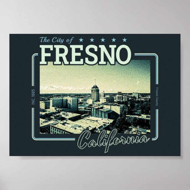 FRESNO CALIFORNIA - CITY OF FRESNO CA POSTER (Framsidan)